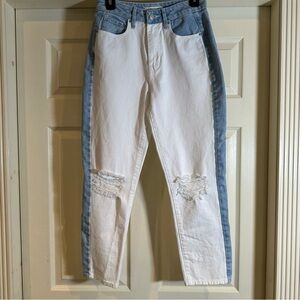 Pacsun White‎ Mom Jeans size 26 blue detail